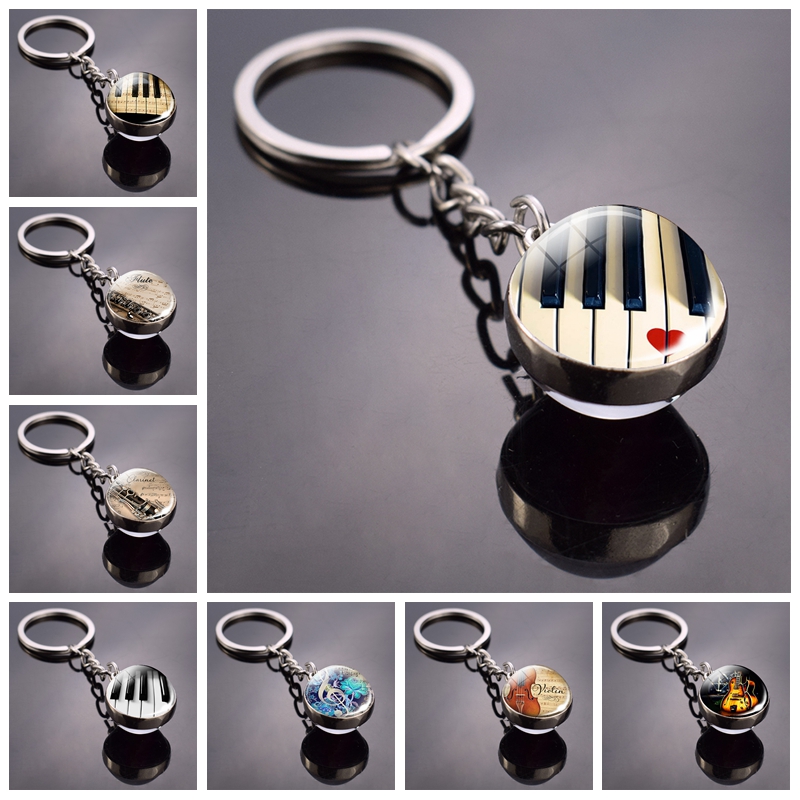 Picture Of Musical Instrument - Chaveiro de piano instrumentos musicais cleft