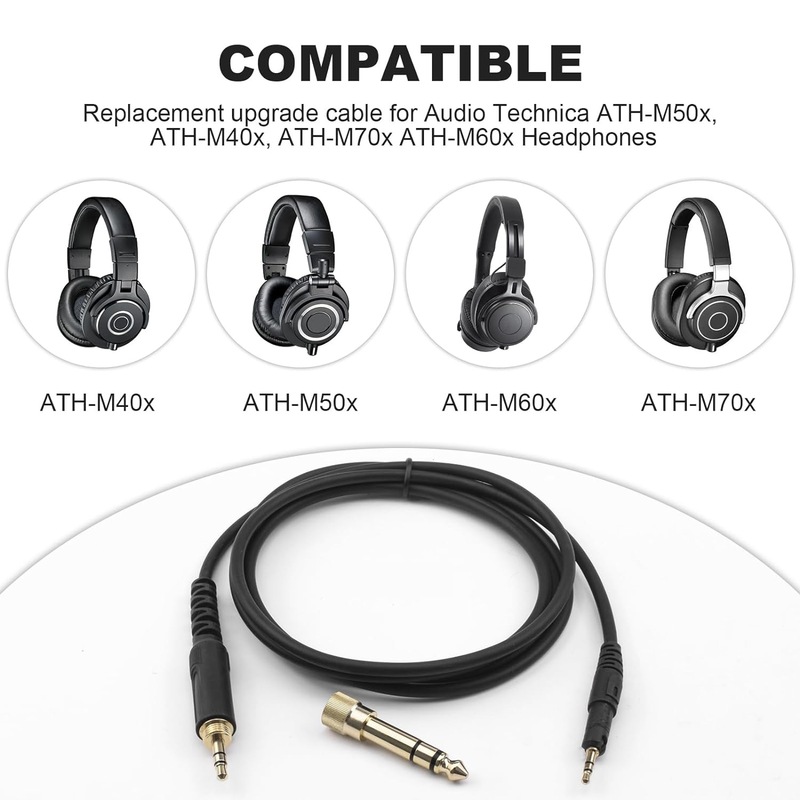 Cabo de áudio em espiral para  - Audio Technica Headphone Ath-M50X avaliação e preço