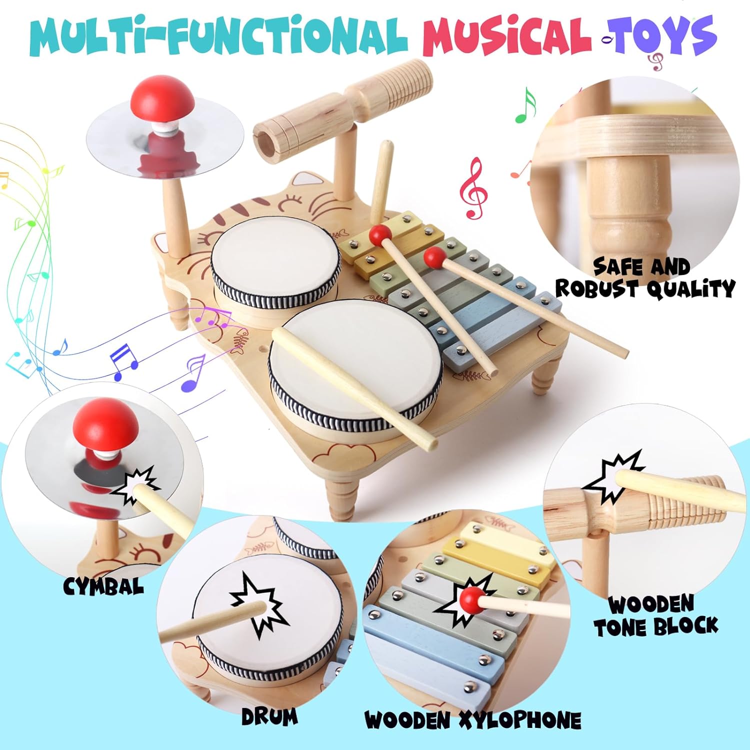 Xilofone de madeira Drum Set p - Musical Instrument Harmonium avaliação e preço
