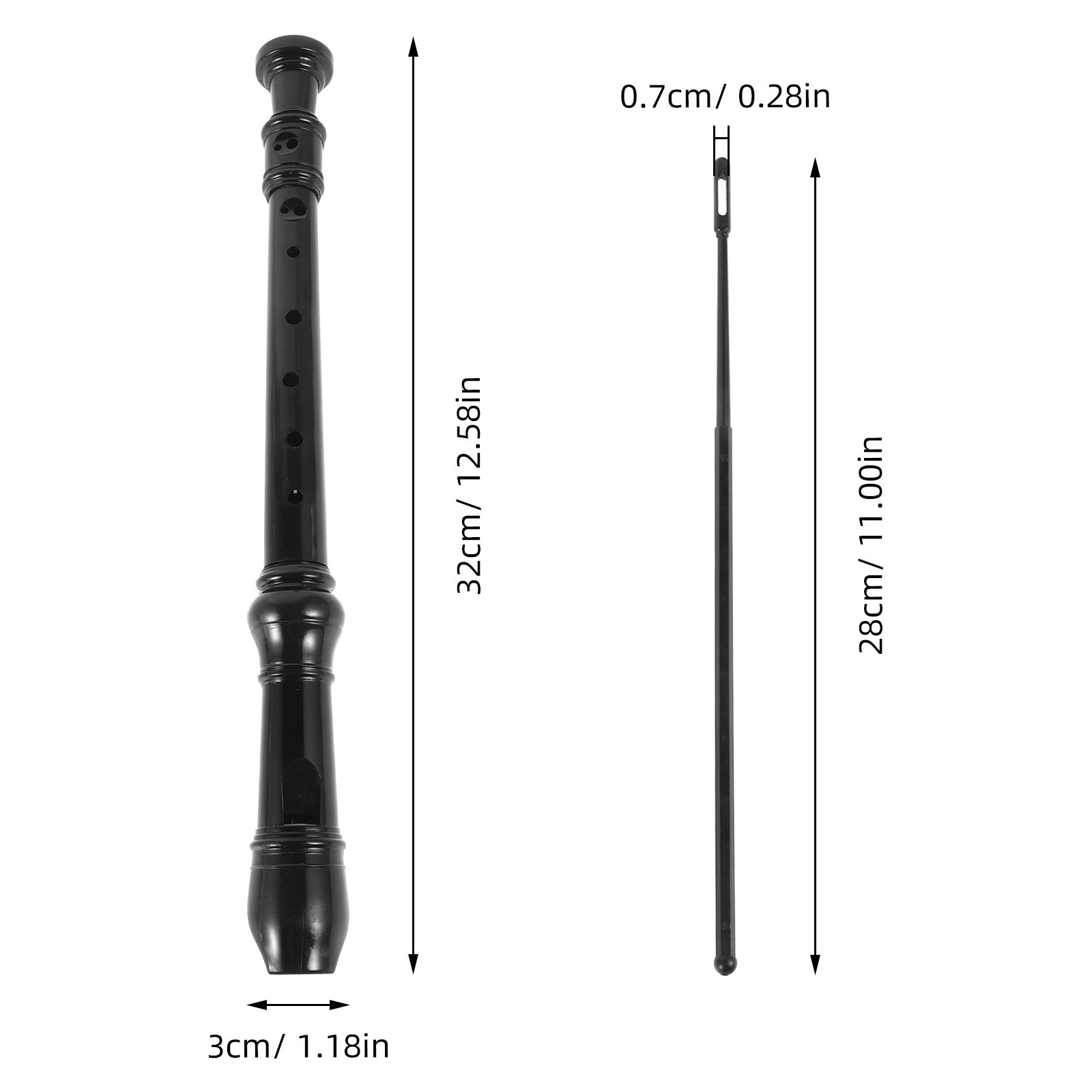 Flauta de Soprano Transparente - Soprano Recorder Plastic avaliação e preço